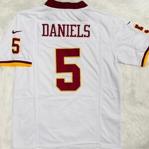 Jayden Daniels NIKE Washington COMMANDERS On Filed Football Jersey - White